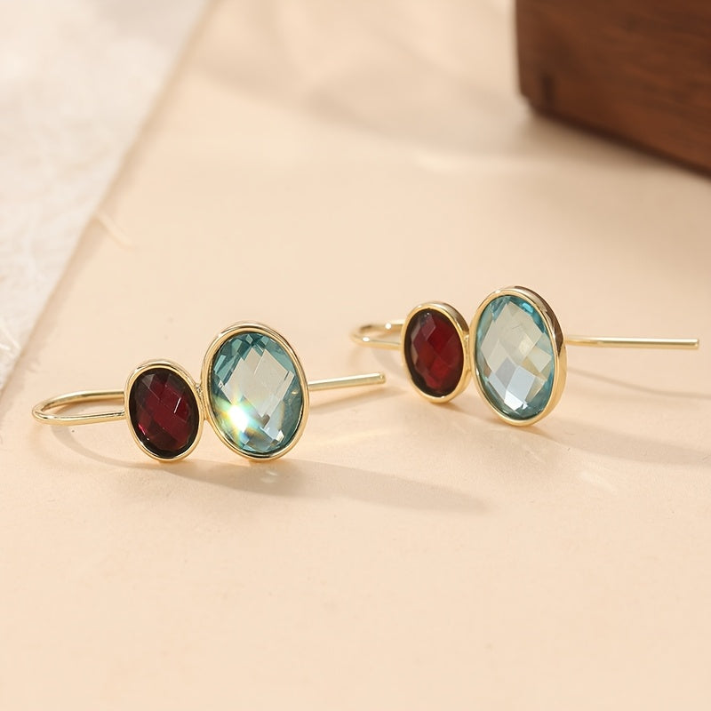 Perla | Aretes Colgantes Ovalados con Diseño Artesanal Elegante