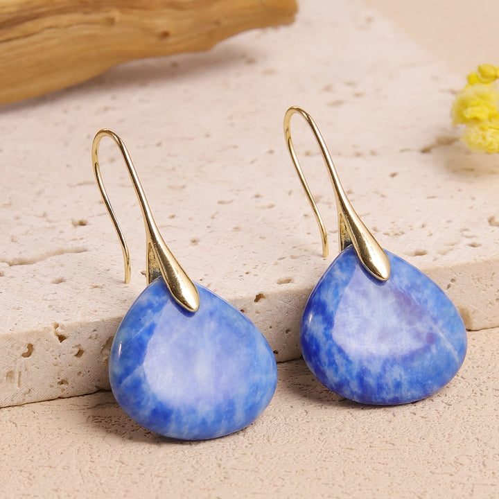 Mirea | Aretes de Piedra Natural en Forma de Gota con Estilo Elegante