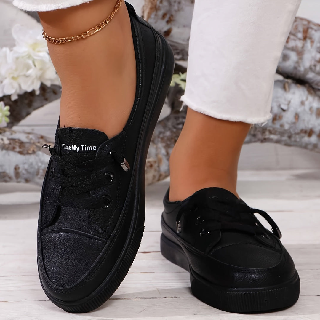 Dovella | Zapatos Ortopédicos Blancos para Mujer con Cordones y Plantilla Suave