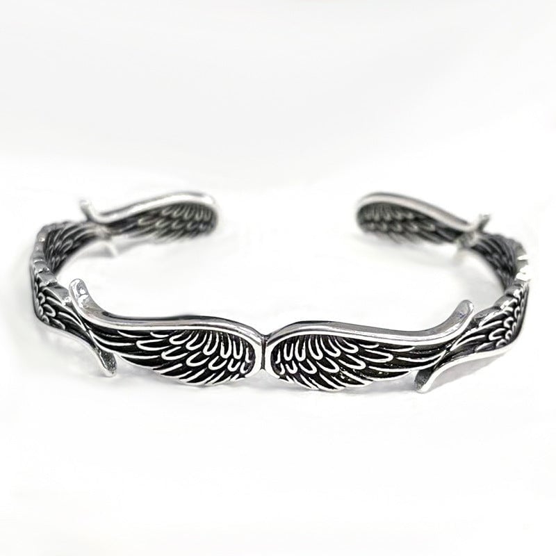 Celestium | Pulsera Vintage con Alas de Ángel en Plata