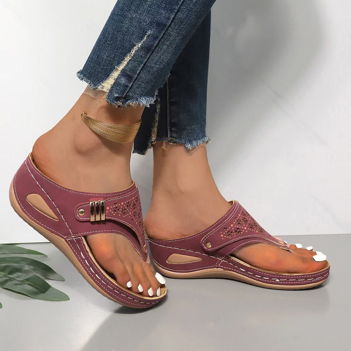 Navy | Sandalias de Tacón Cómodas y con Soporte