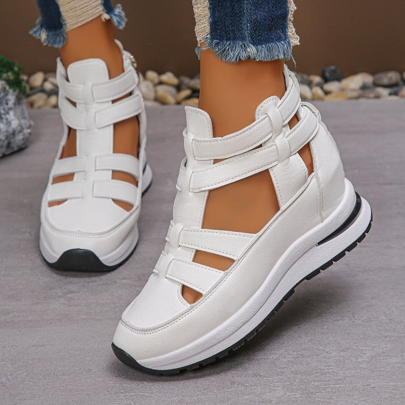 Falira | Cómodas sandalias ligeras con cuña y cremallera lateral
