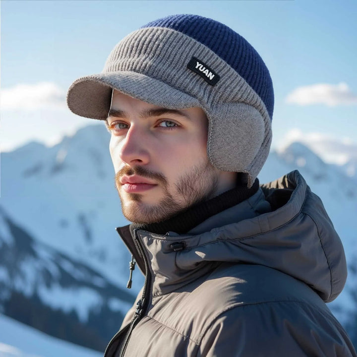 Elvaro | Gorra Térmica de Punto con Visera y Orejeras