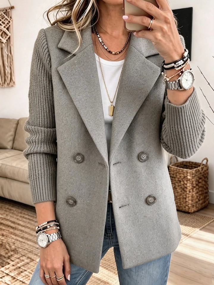 Nicole | Blazer Elegante con Mangas de Punto y Diseño Clásico