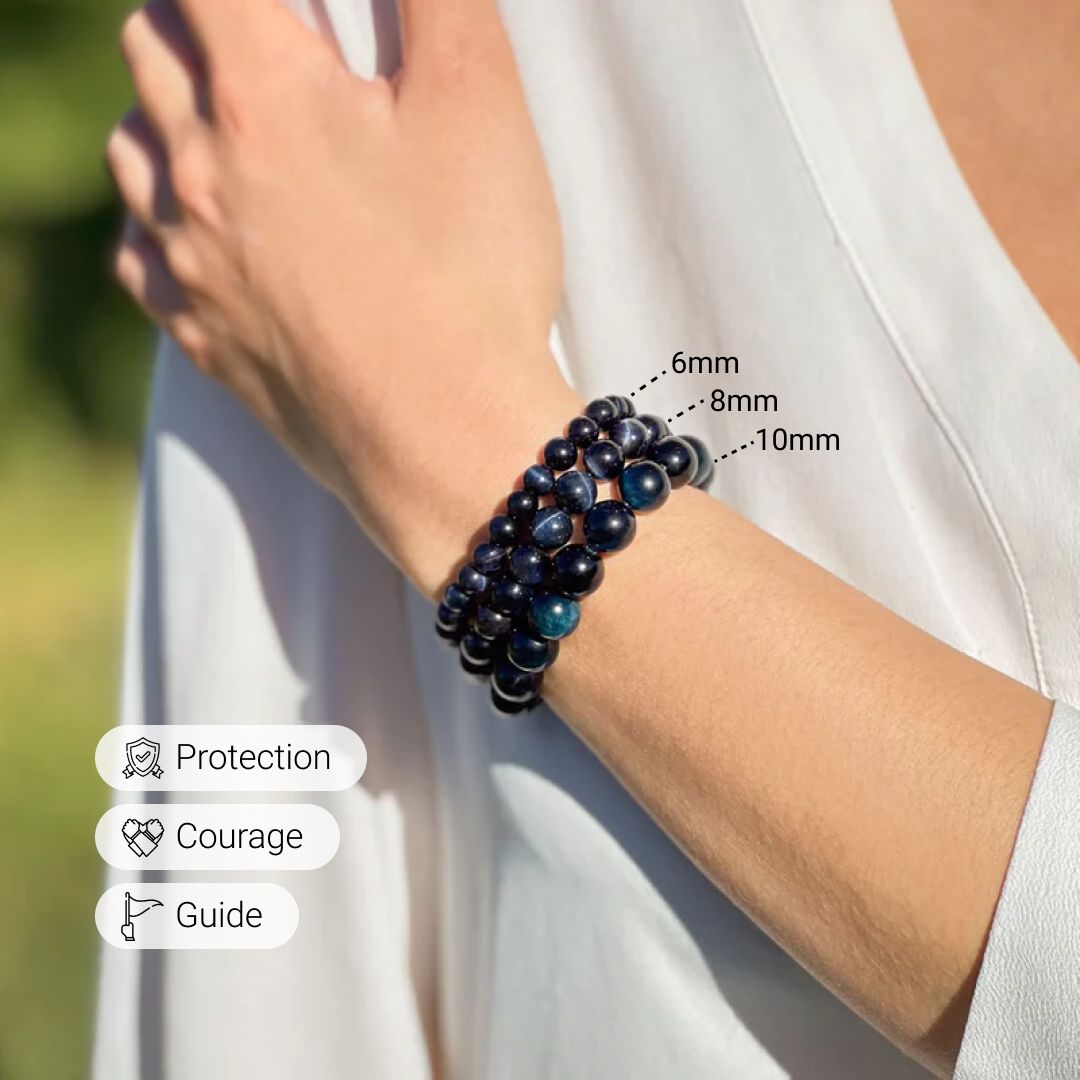 Corin | Pulsera Ángel Guardián con Piedra Ojo de Halcón Protector