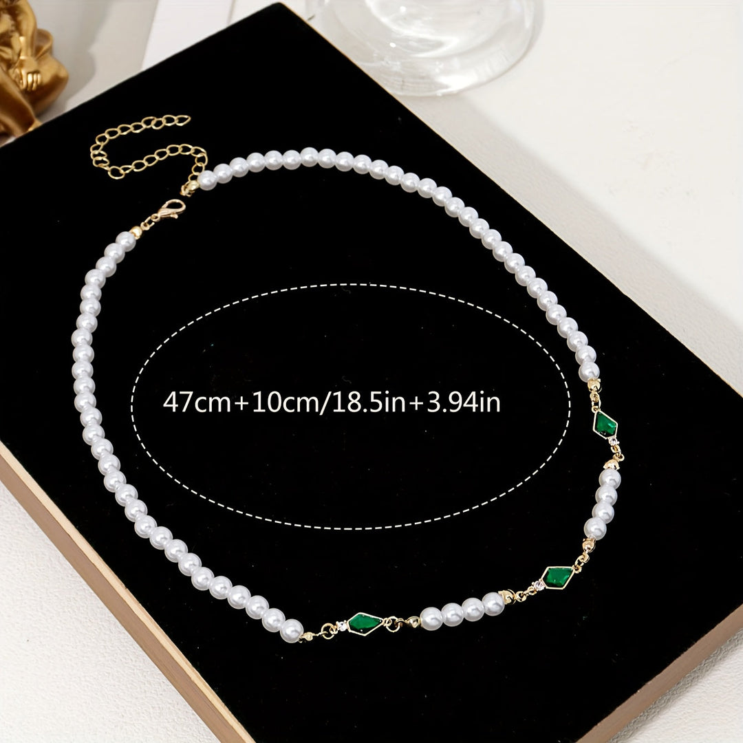 Uaxalt  | Collar de Cuentas Verdes para Hombre con Estilo Urbano Moderno