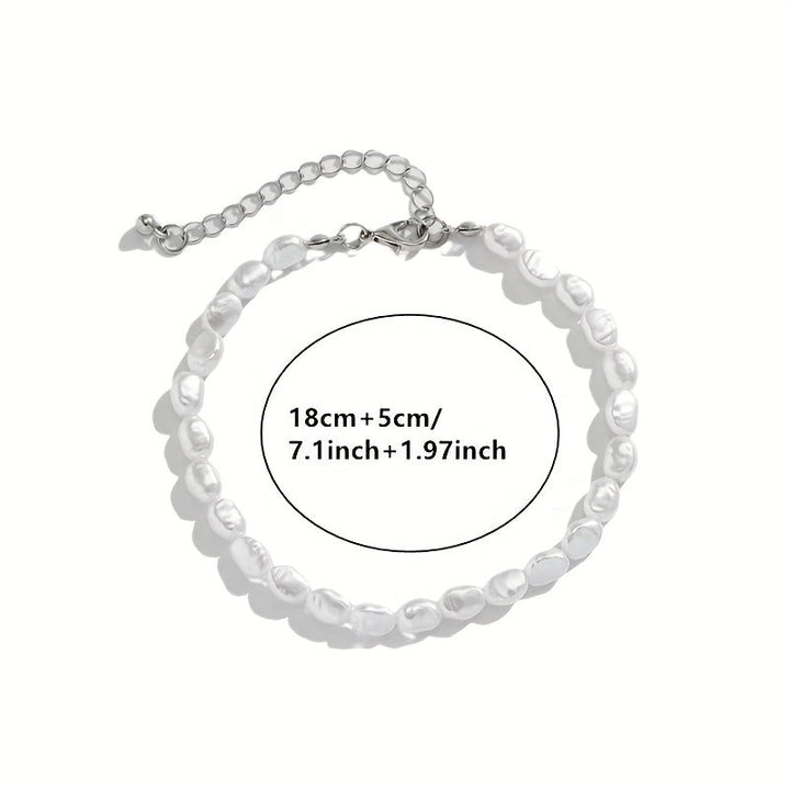 Bailey | 1pc Pulsera de Perlas Imitación Barroca Irregular de Moda con Temperamento Personalizado