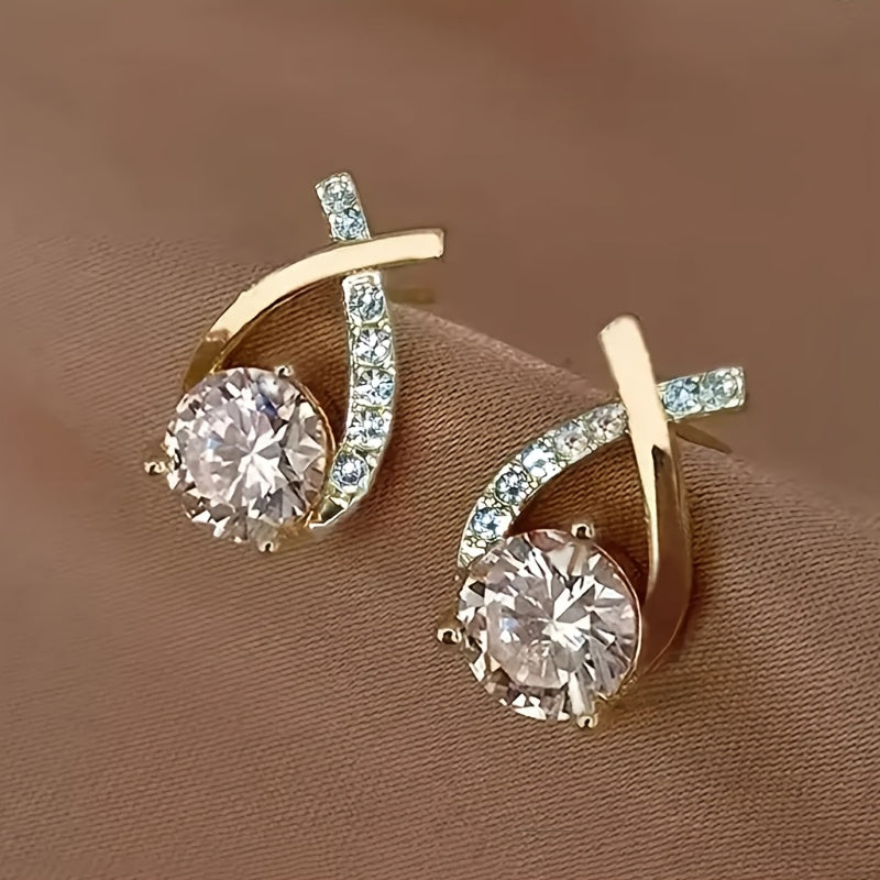 Xara | Aretes Elegantes en Forma de Cruz para Uso Diario