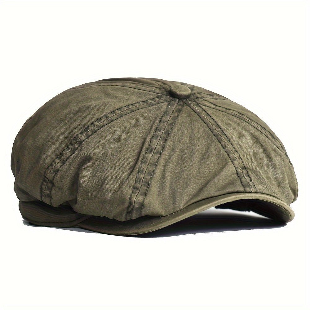 Kavento | Gorra Octagonal Vintage de Algodón con Visera Clásica