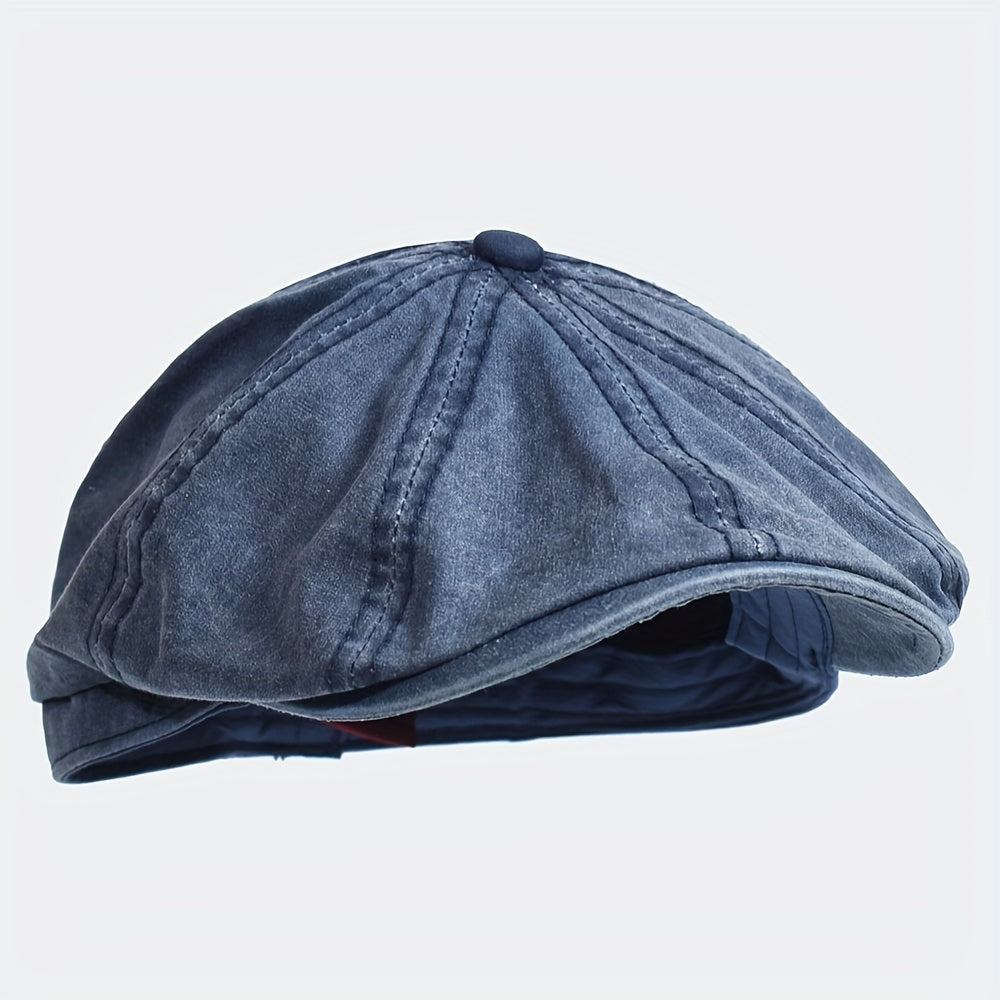Kavento | Gorra Octagonal Vintage de Algodón con Visera Clásica