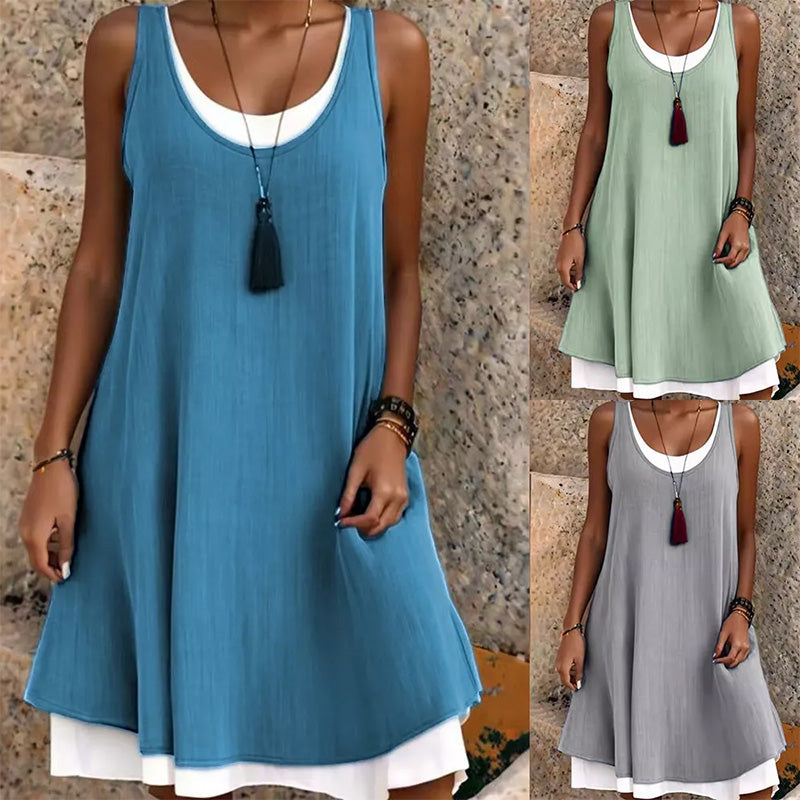 Gabrielle | Vestido Efecto Dos Piezas con Diseño en Capas y Estilo Elegante