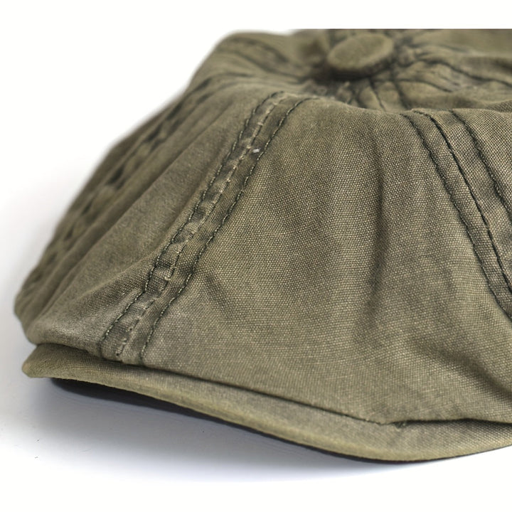 Kavento | Gorra Octagonal Vintage de Algodón con Visera Clásica