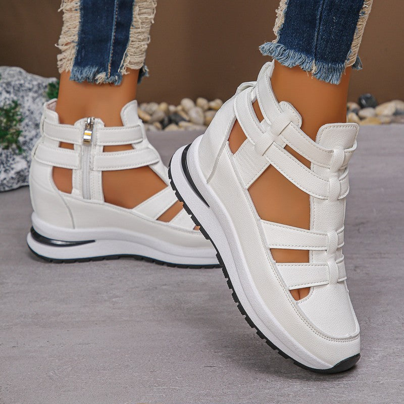 Falira | Cómodas sandalias ligeras con cuña y cremallera lateral