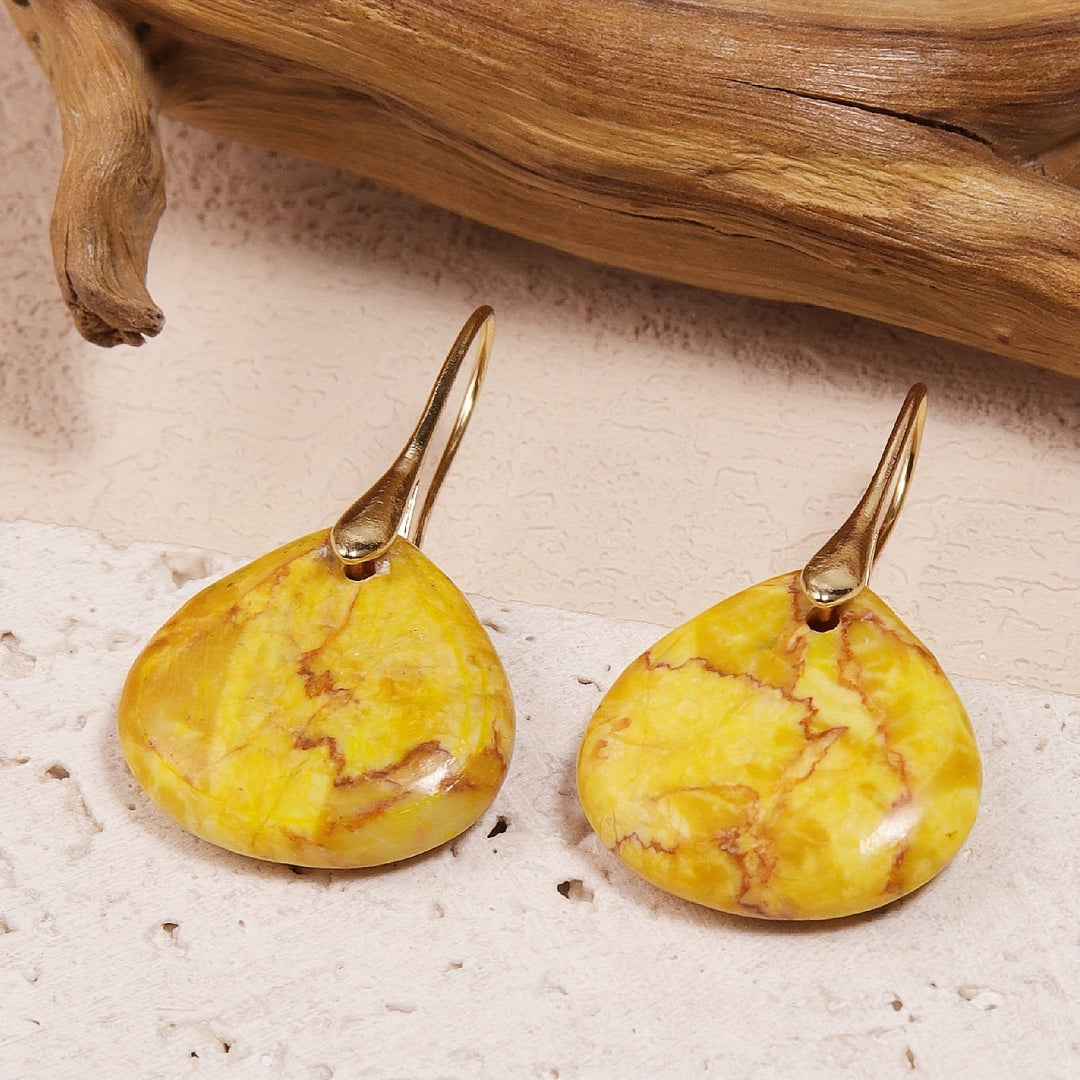 Mirea | Aretes de Piedra Natural en Forma de Gota con Estilo Elegante