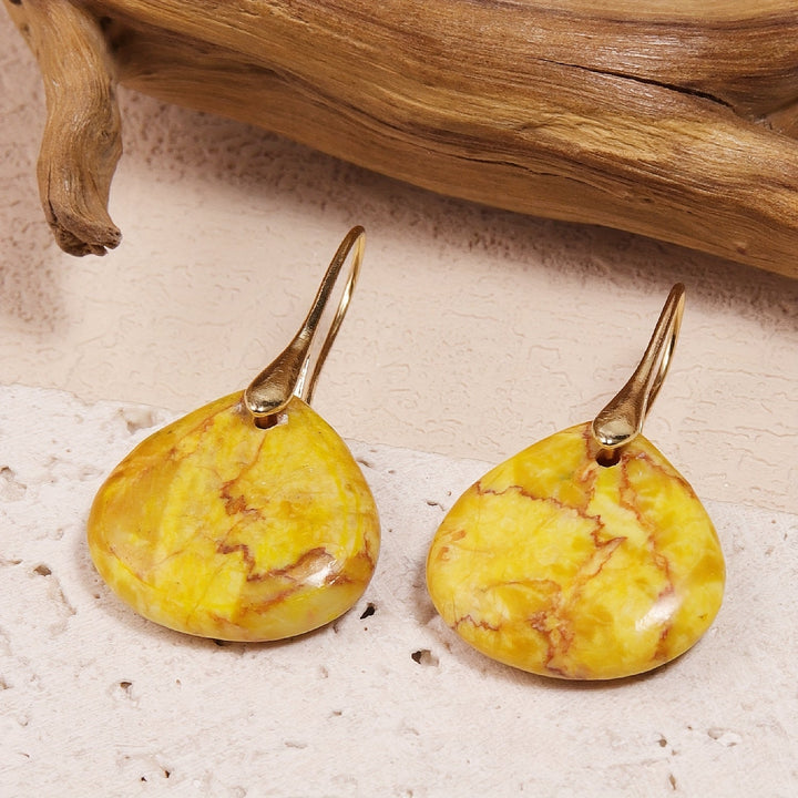 Mirea | Aretes de Piedra Natural en Forma de Gota con Estilo Elegante