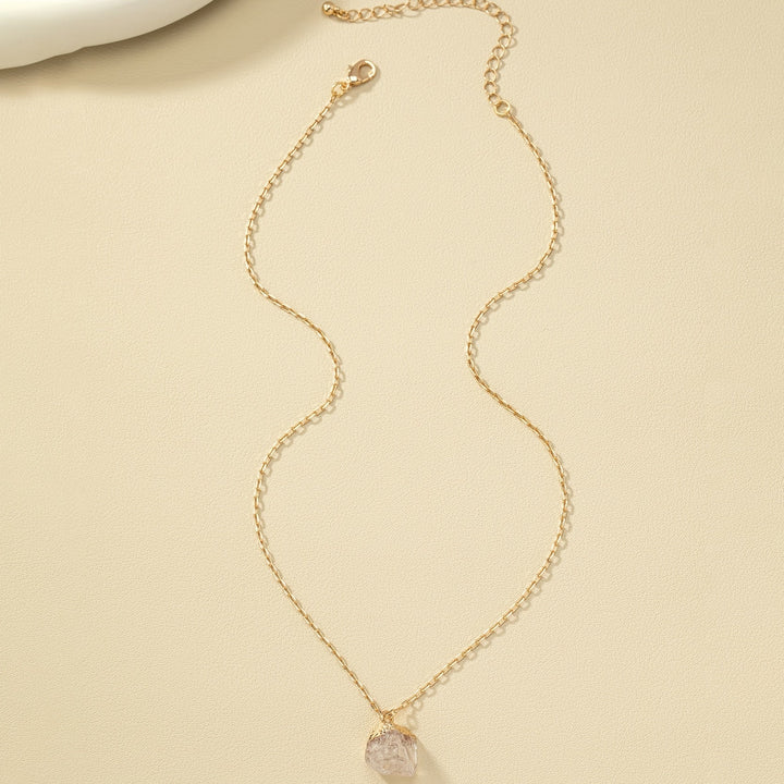 Taria | Collar Minimalista con Colgante Irregular Chapado en Oro