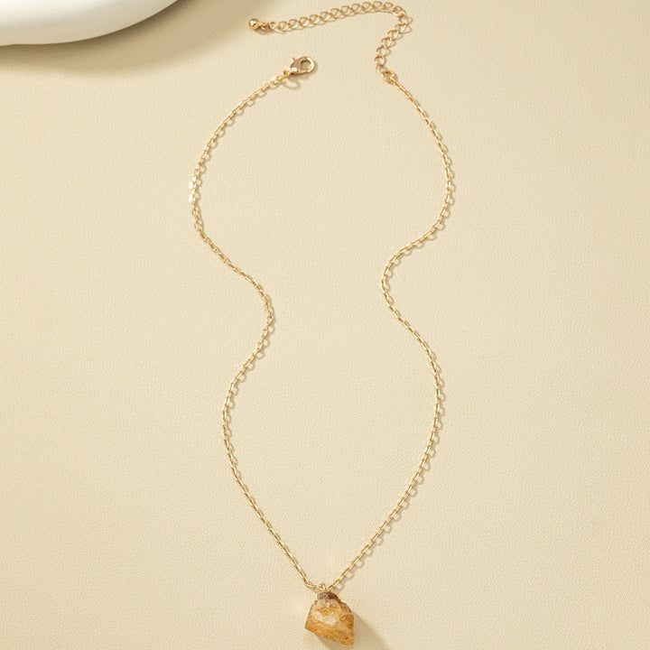 Taria | Collar Minimalista con Colgante Irregular Chapado en Oro