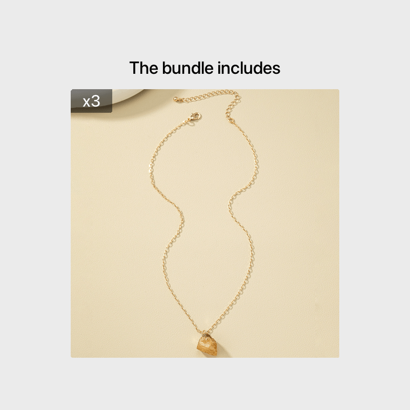 Taria | Collar Minimalista con Colgante Irregular Chapado en Oro