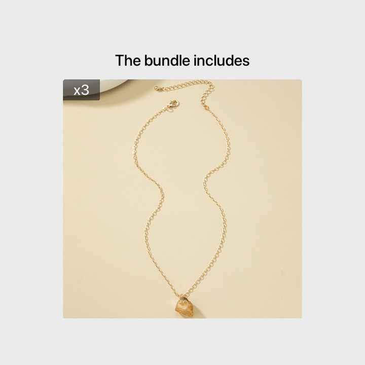 Taria | Collar Minimalista con Colgante Irregular Chapado en Oro