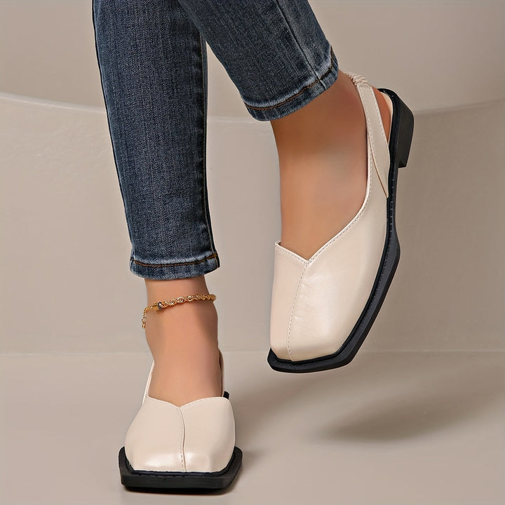 Darya | Sandalias Elegantes de Tacón Grueso con Punta Cuadrada