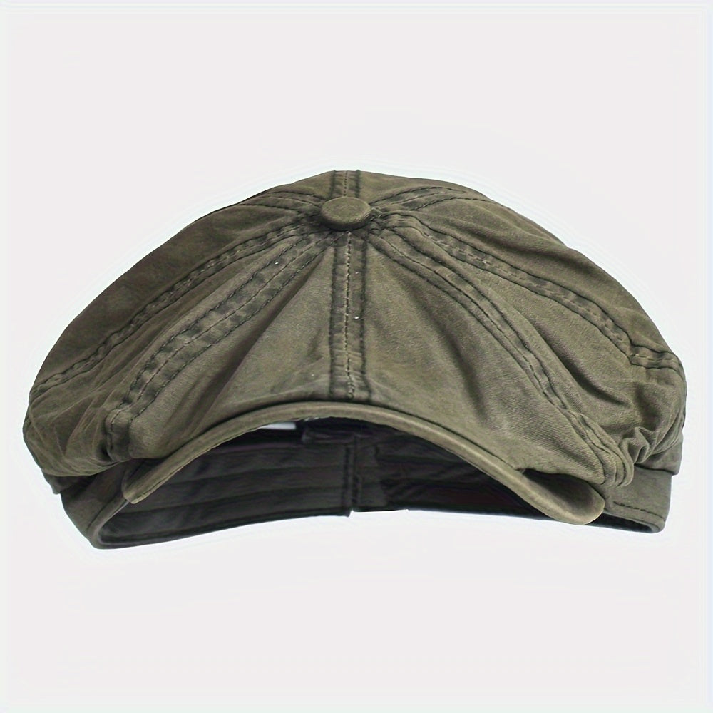 Kavento | Gorra Octagonal Vintage de Algodón con Visera Clásica