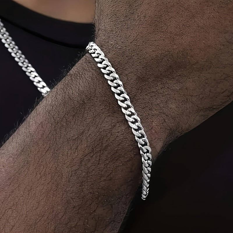Tennyson | Conjunto de Collar y Pulsera de Cadena con Estilo Urbano Moderno
