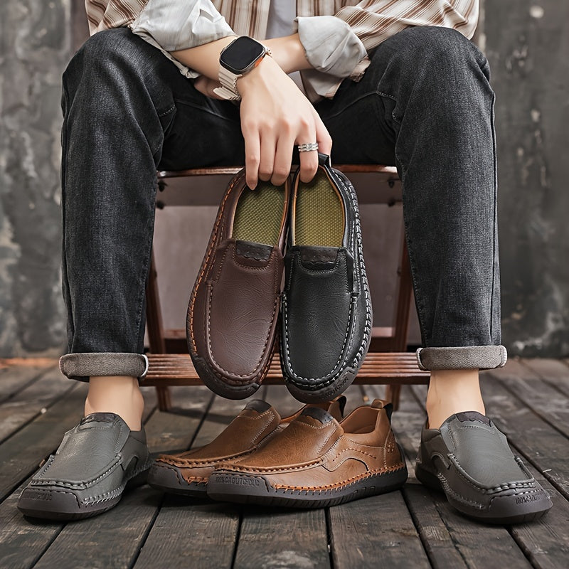 Zorvik | Mocasines Británicos para Hombre con Costuras Artesanales y Suela Antideslizante