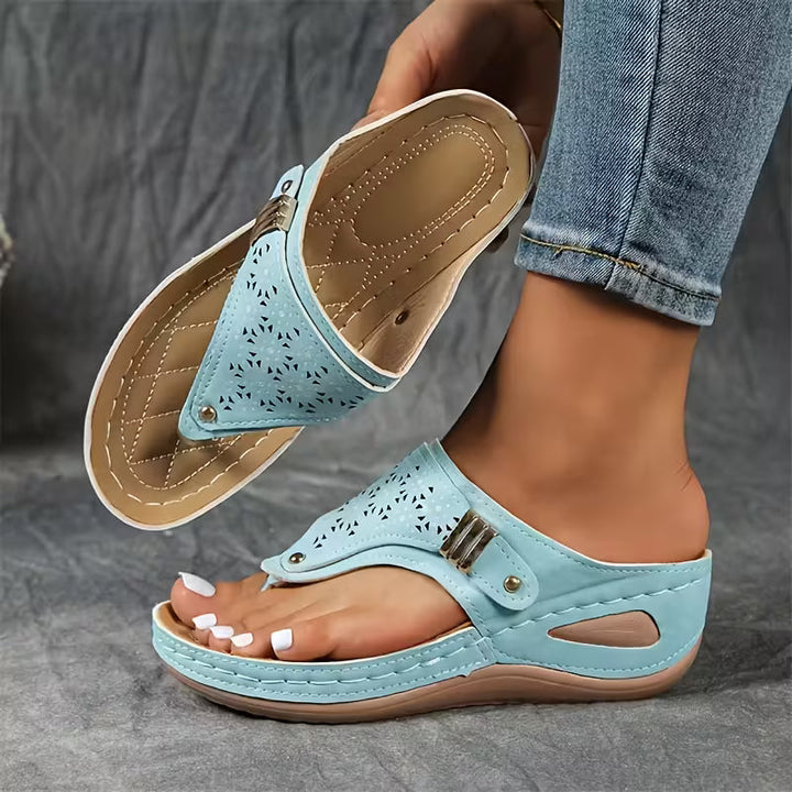 Navy | Sandalias de Tacón Cómodas y con Soporte