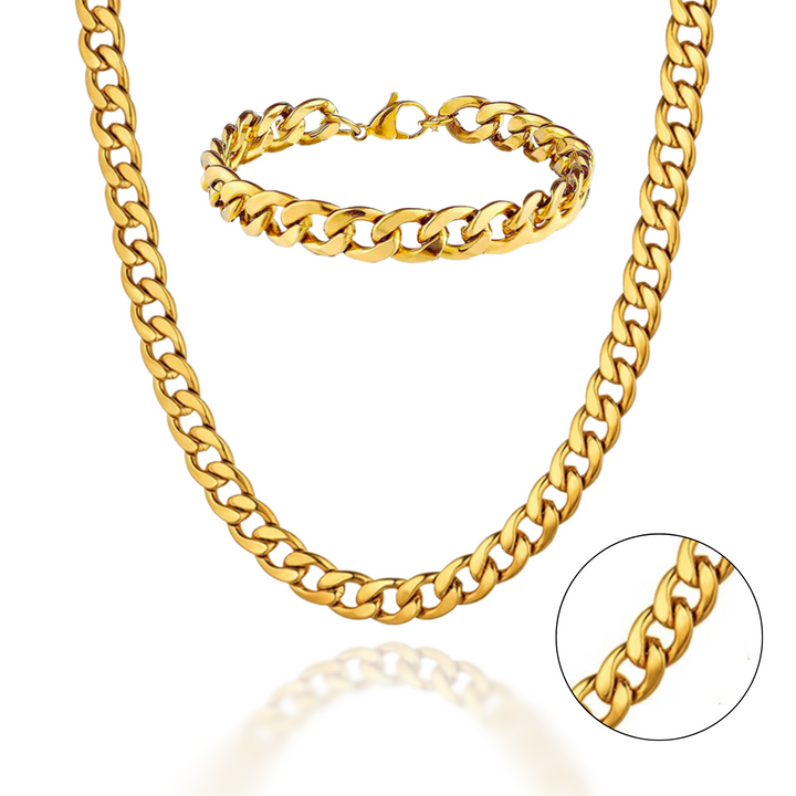 Reid | Set de Collar y Pulsera de Cadena para Hombre con Estilo Audaz