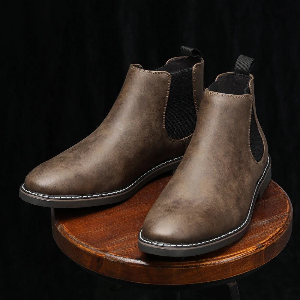 Iveron | Botas Chelsea de Cuero Elegantes para Hombre