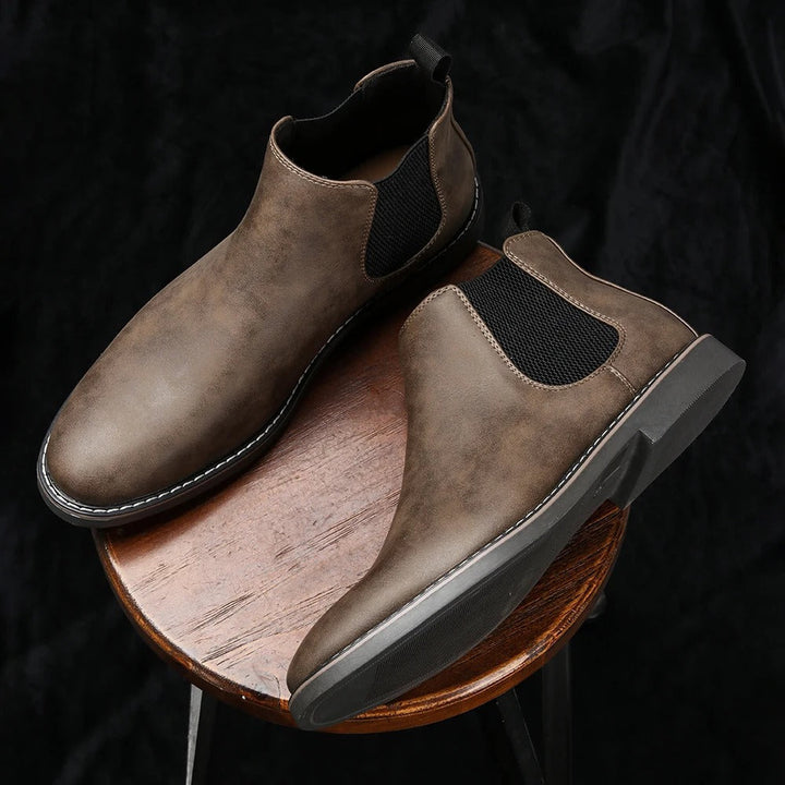 Iveron | Botas Chelsea de Cuero Elegantes para Hombre