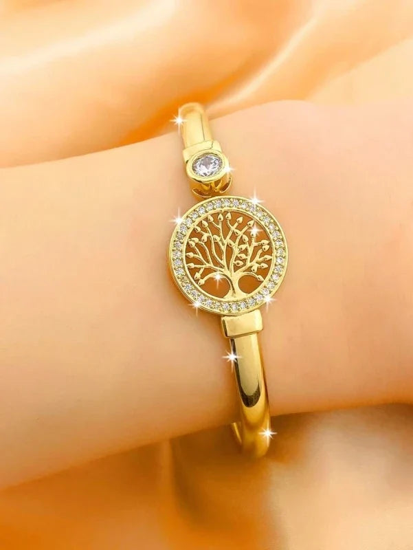 Bernadette | Brazalete Abierto Árbol de la Vida