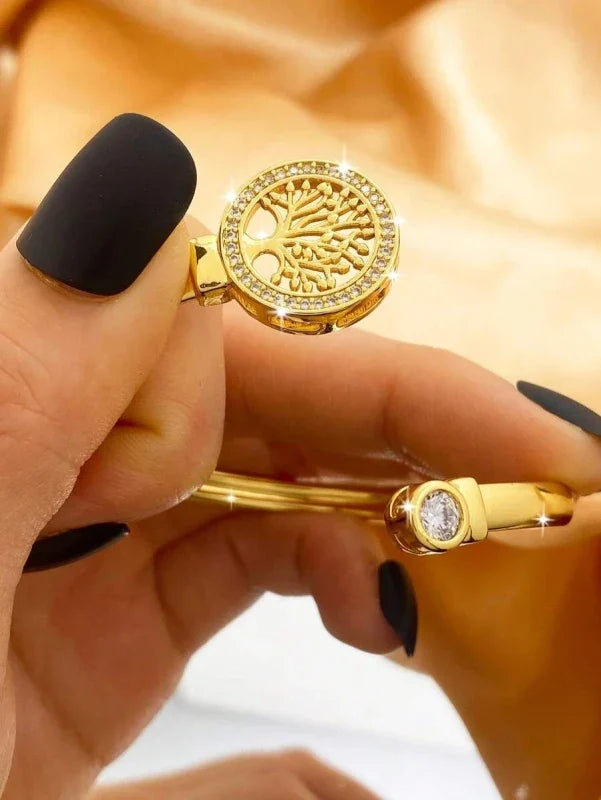Bernadette | Brazalete Abierto Árbol de la Vida
