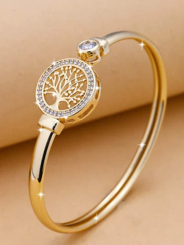 Bernadette | Brazalete Abierto Árbol de la Vida