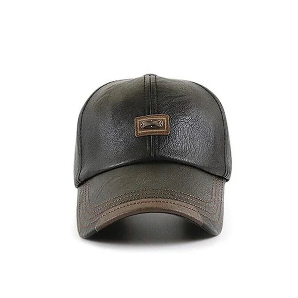 Olivaro | Gorra de Cuero Cálida para Hombre Ideal para Otoño e Invierno