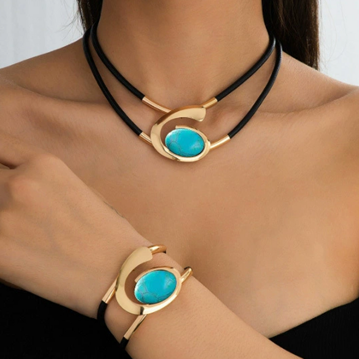 Suri  | Conjunto de collar y pulsera estilo vintage boho