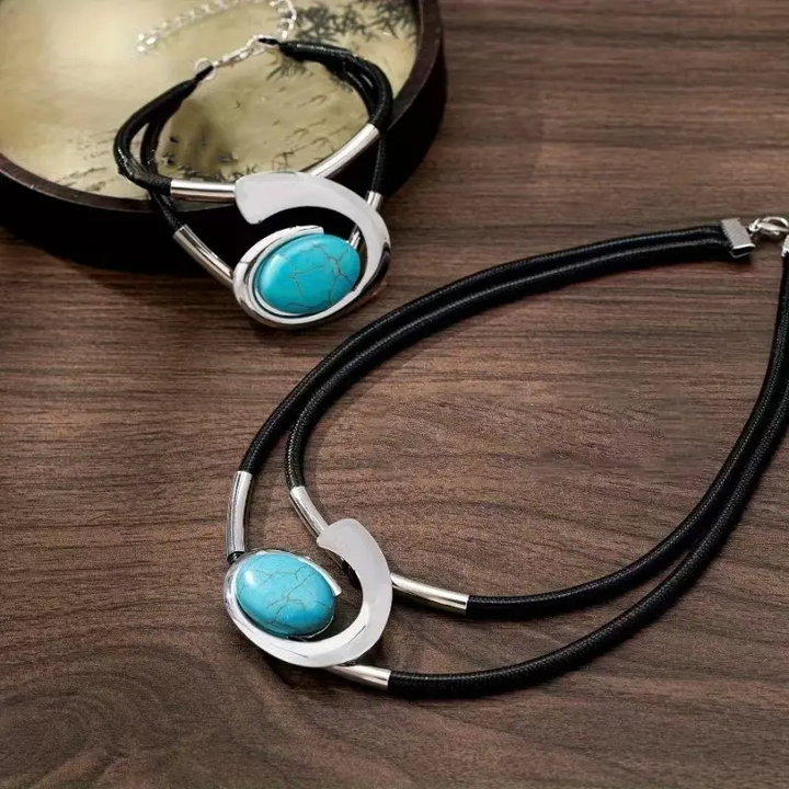 Suri  | Conjunto de collar y pulsera estilo vintage boho