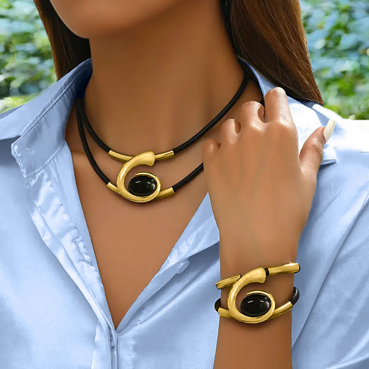 Suri  | Conjunto de collar y pulsera estilo vintage boho