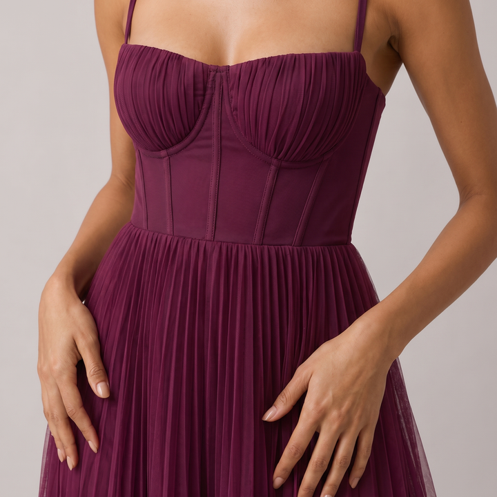Heidi | Vestido Midi con Corsé Estructurado