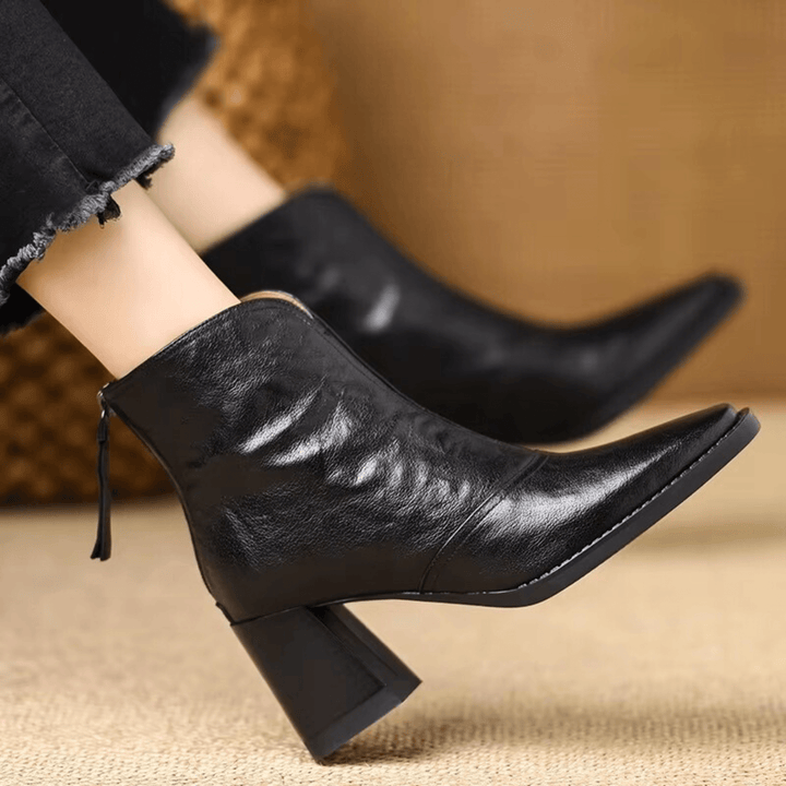 Cavelle | Botines de lujo cómodos con tacón medio estilizado