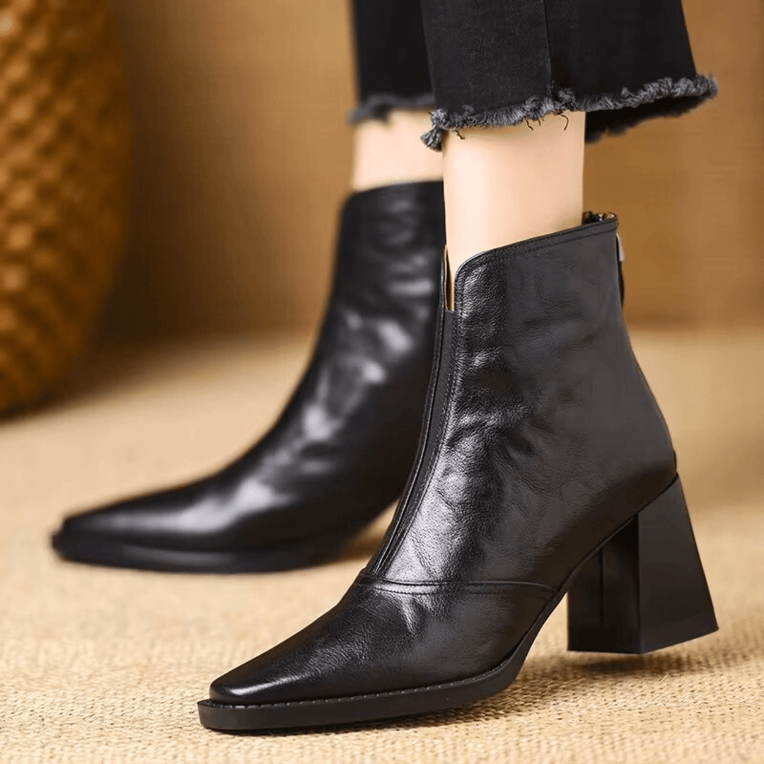 Cavelle | Botines de lujo cómodos con tacón medio estilizado