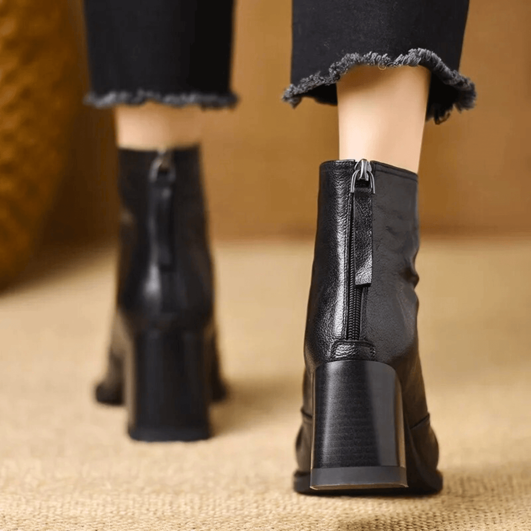 Cavelle | Botines de lujo cómodos con tacón medio estilizado