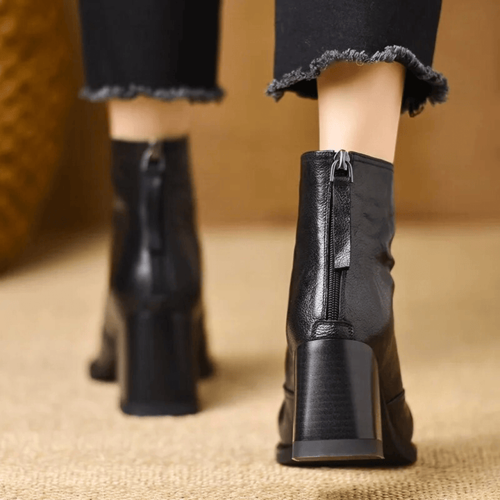 Cavelle | Botines de lujo cómodos con tacón medio estilizado