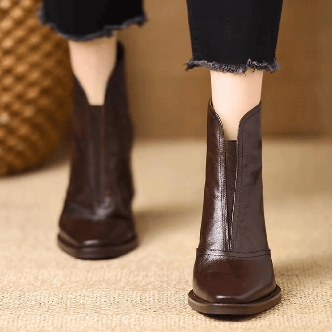 Cavelle | Botines de lujo cómodos con tacón medio estilizado