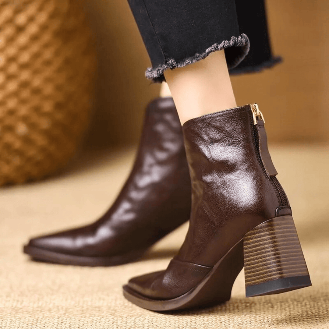 Cavelle | Botines de lujo cómodos con tacón medio estilizado