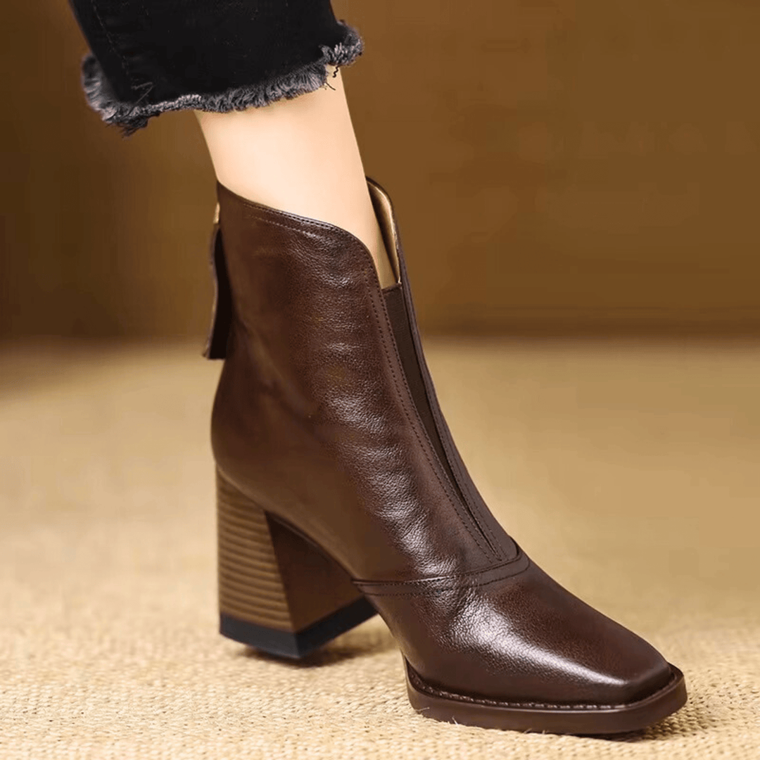Cavelle | Botines de lujo cómodos con tacón medio estilizado