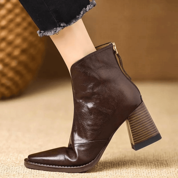 Cavelle | Botines de lujo cómodos con tacón medio estilizado